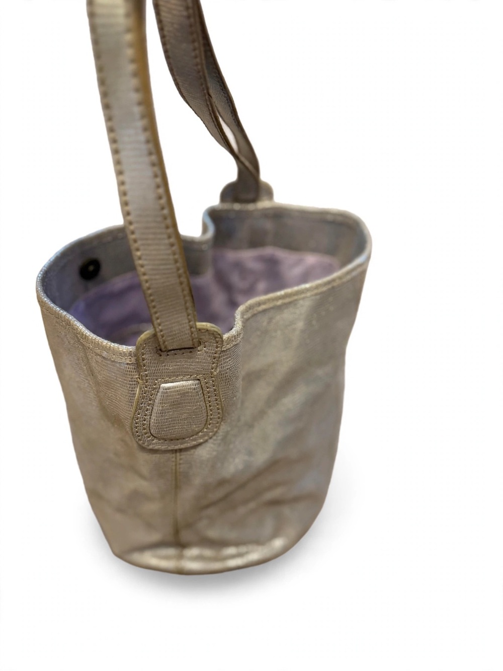 Just Cavalli Women’s Metallic Gold Leather Tote Bag